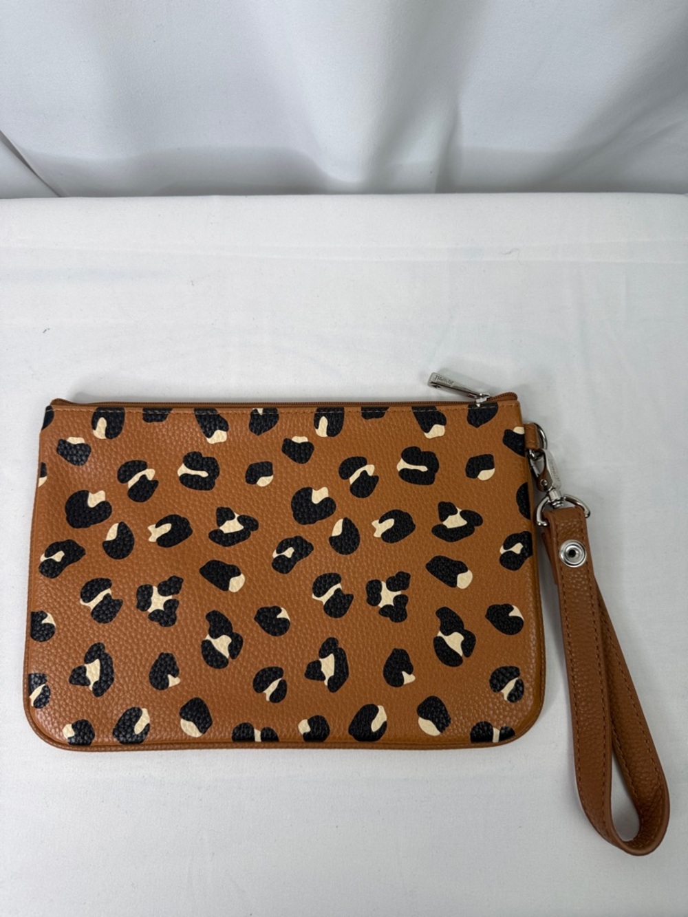 Jewell Leather Strap Wristlet with Silver Hardware - Picture 3 of 6